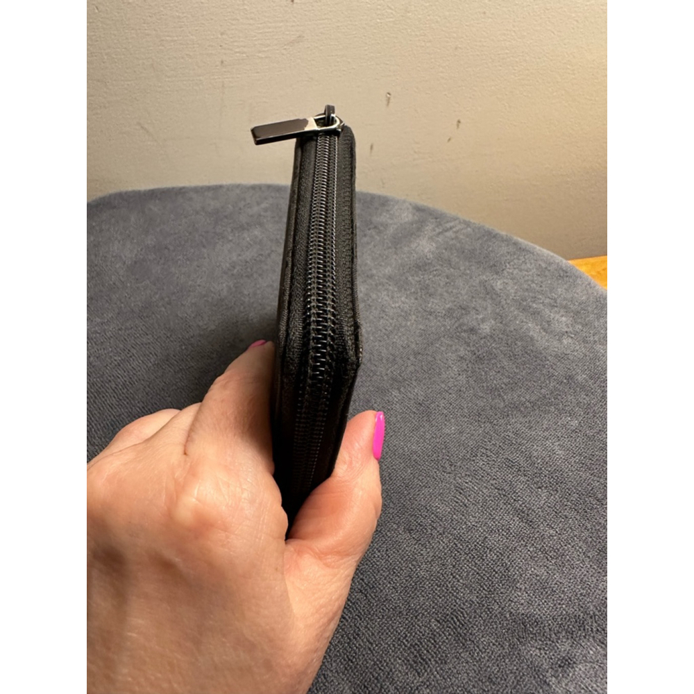 Gucci Black Nylon Monogram Compact Zip - Picture 6 of 13